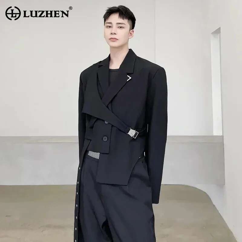 Street Fashion Men 2025 - LUZHEN Original Asymmetric Splicing Design Blazers