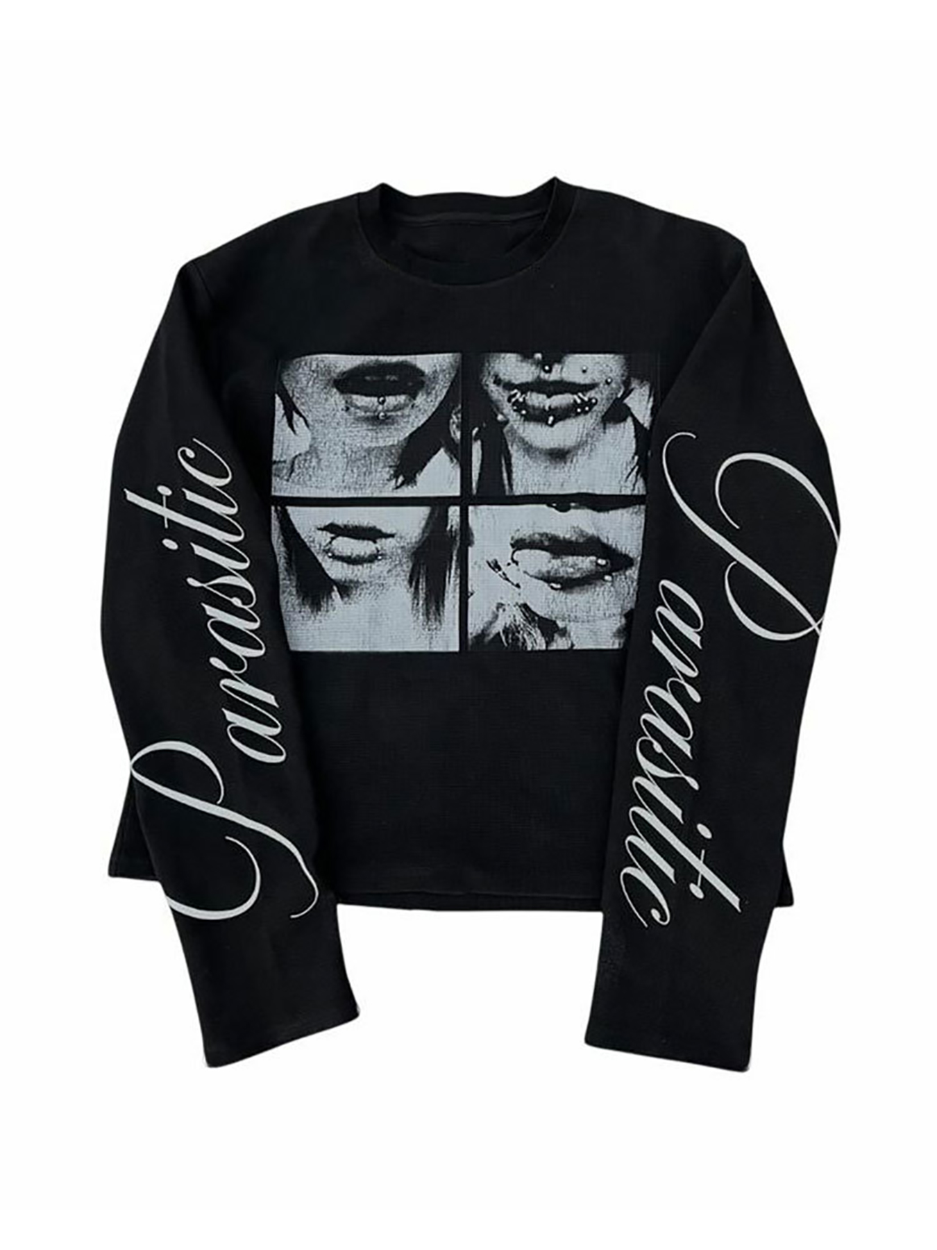 Street Fashion Y2K - เสื้อยืดแขนยาวลายภาพพิมพ์สไตล์โกธิคสำหรับฤดูใบไม้ร่วงและฤดูหนาว พร้อมลายตัวอักษร Y2K ทรงหลวม สไตล์สตรีทแคชวล