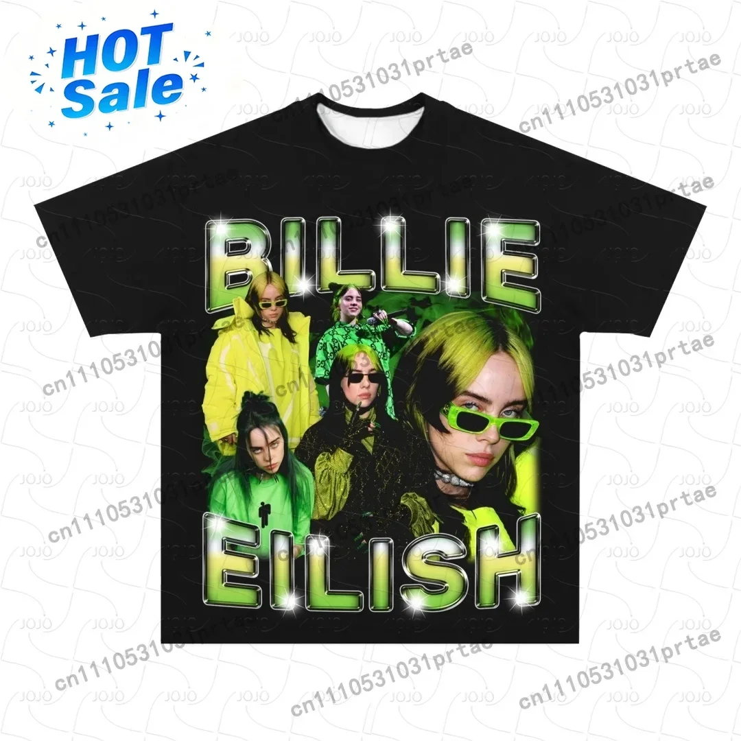 บิลลี่ ไอลิชเสื้อยืดลายเรโทร 2 - Street Fashion Men 2025 บทวิจารณ์และราคา